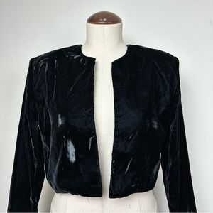 Vintage Scott McClintock Cropped Velvet Blazer